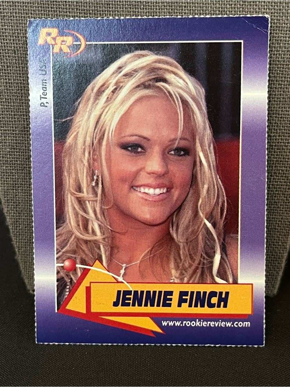 2003 Jennie Finch Collectible Trading Card - Purple & Yellow